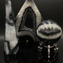 Agata Neagra/Obsidian - set decorativ din piatra semipretioasa