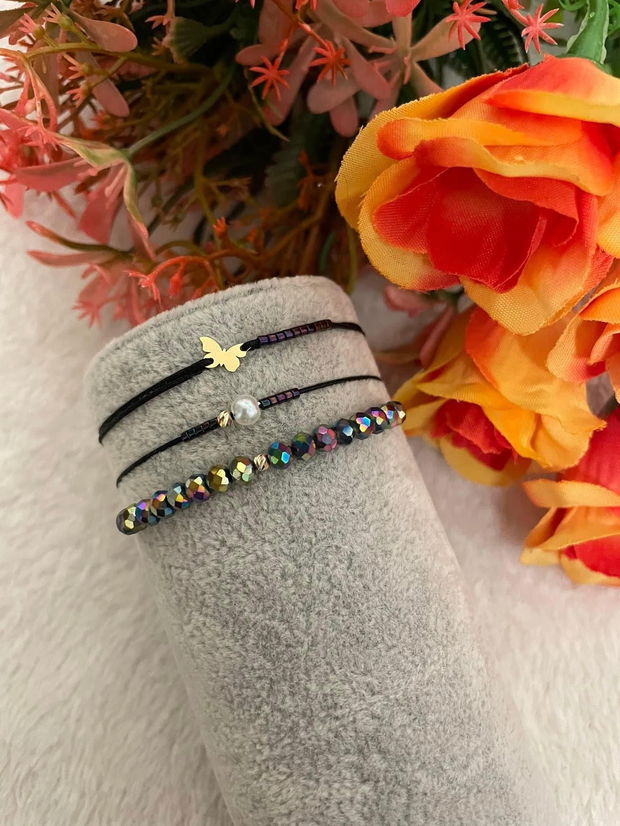 Set de 3 bratari din aur 14k