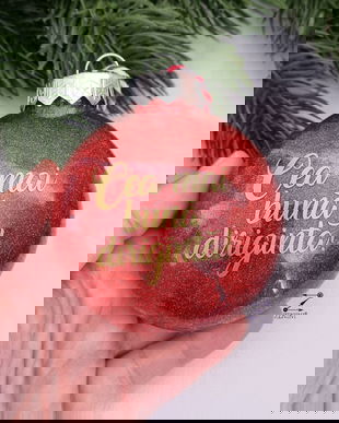 Glob personalizat: Cea mai buna diriginta, glob sclipici rosu, glob cu text, cadou craciun diriginta