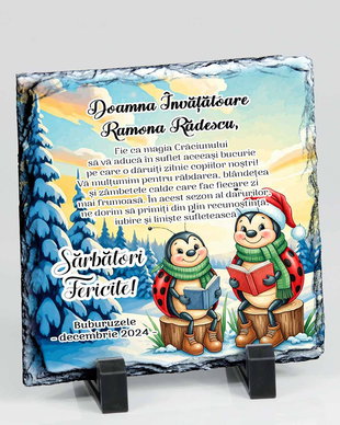 Piatra Personalizata Cadou de Craciun pentru Învățătoare de la Clasa Buburuzelor