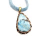 Colier pandantiv cupru cu larimar, 4314
