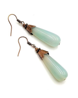 Cercei cu agate si accesorii cuprate, 4323