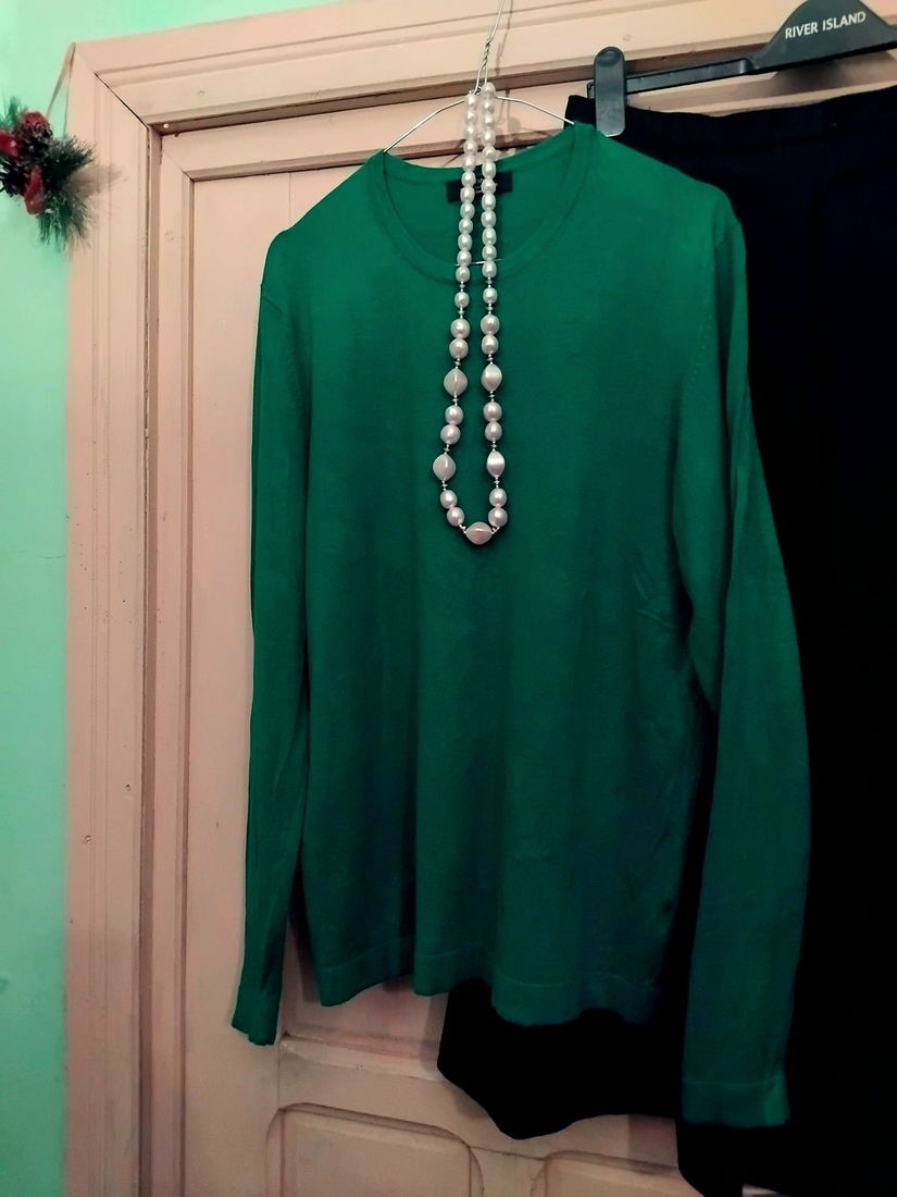 Bluza noua verde iarba, pt sacou/cardigan