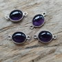 Link ametist, argint 925 - 16x10 mm