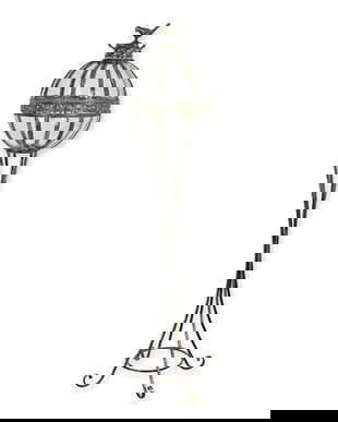 Felinar din metal argintiu