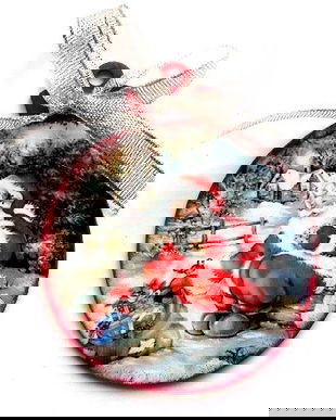 glob pe lemn cu mos craciun 47571