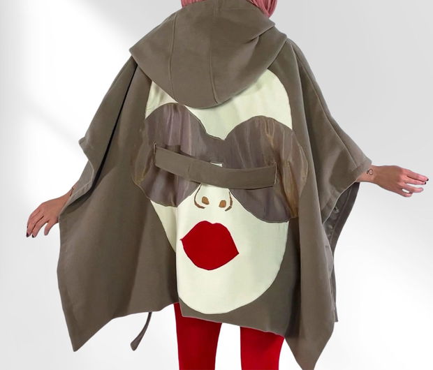 Poncho lana grafic design