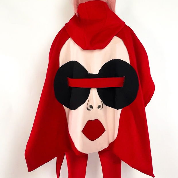 Red poncho grafic design