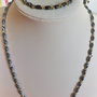 Set handmade colier si bratara din hematit si distantiere din aliaj tibetan