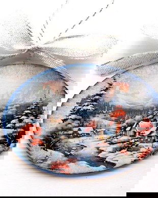 glob pe lemn cu peisaj de iarna 47097