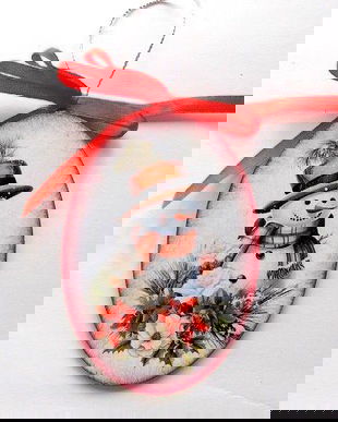 glob pe lemn cu om de zapada 47083