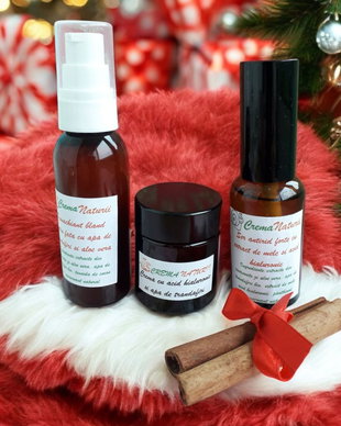 Set antirid cosmetice naturale cu extract de melc si acid hialuronic