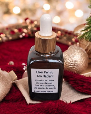 Elixir pentru ten radiant - Serum antirid natural cu catina, morcov, galbenele  si musetel