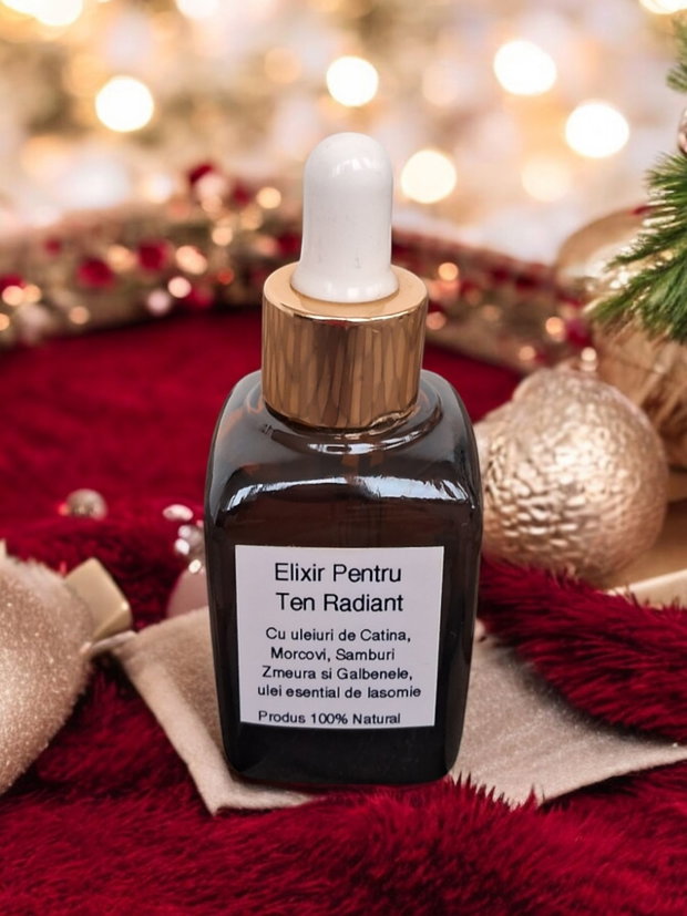 Elixir pentru ten radiant - Serum antirid natural cu catina, morcov, galbenele  si musetel