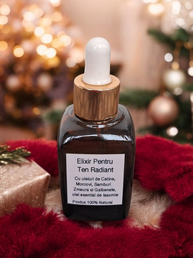 Elixir pentru ten radiant - Serum antirid natural cu catina, morcov, galbenele  si musetel