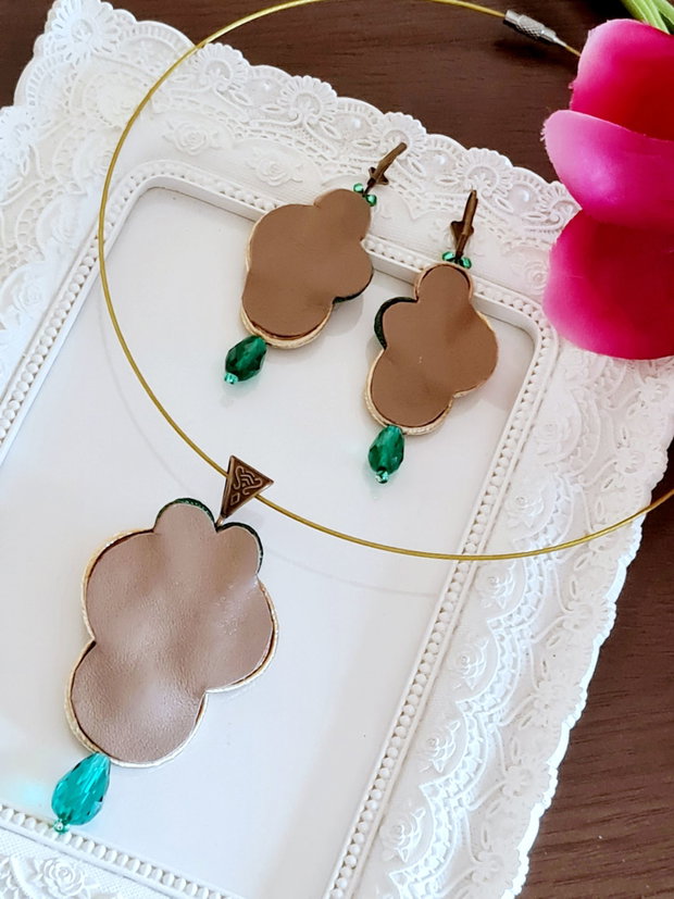 Set soutache emerald