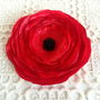brosa floare mare  mac rosu , 12 cm