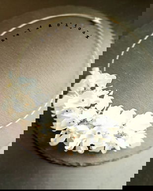 Colier statement handmade unicat - PET-uri (plastic) reciclate - flori (cod1113)