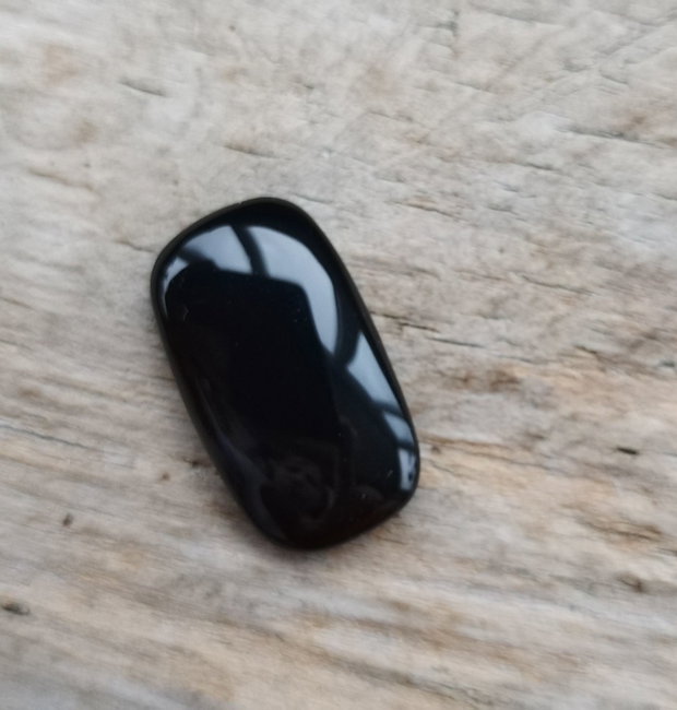 Cabochon onix negru, 25x15 mm