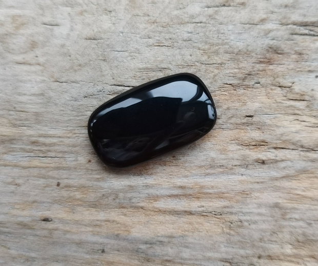Cabochon onix negru, 25x15 mm