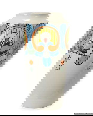 Vaza Art Deco din portelan pictat