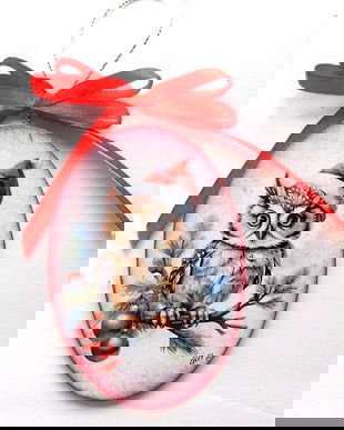 glob pe lemn cu bufnita 47806