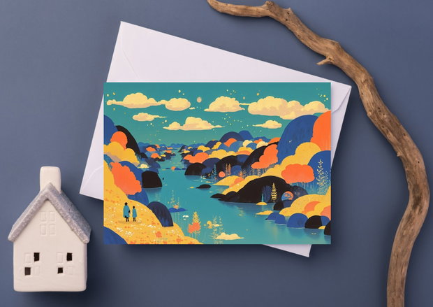 Postcard cu motive japoneze - JAPAN