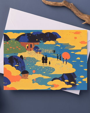 Postcard cu motive japoneze - JAPAN