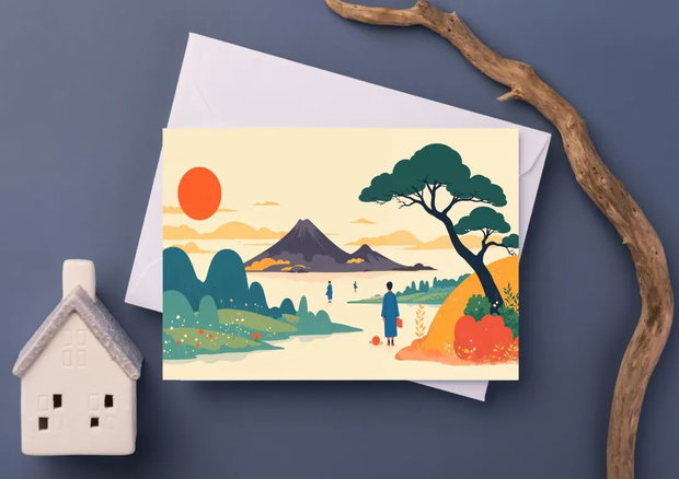 Postcard cu motive japoneze - JAPAN