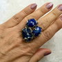 Inel zamac argintat & lapis lazuli