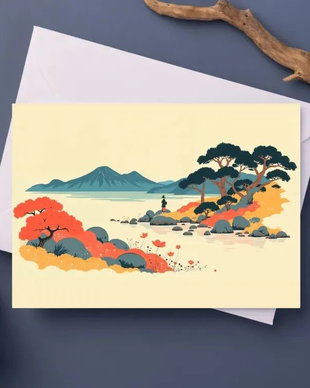 Postcard cu motive japoneze - JAPAN