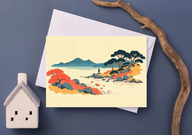 Postcard cu motive japoneze - JAPAN