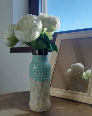 Vaza mozaic handmade blue ocean