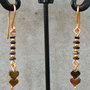 Cercei handmade din hematit si margele myuki toho