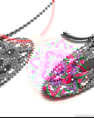 colier lemn mandala 47041