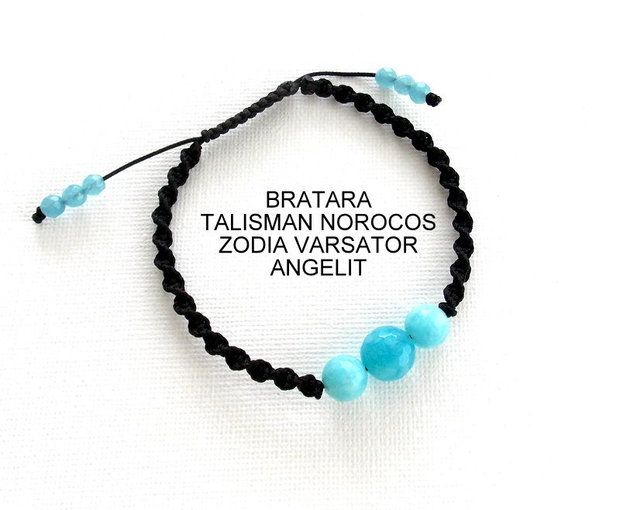 Bratara Zodia VARSATOR*Talisman Norocos*Angelit