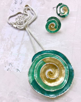 Set Boho aliaj auriu patinat turcoaz
