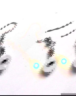 cercei cu sidef alb si albastru 47032