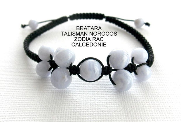 Bratara Zodia RAC*Talisman Norocos*Calcedonie