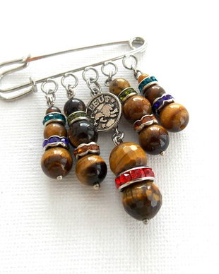 Brosa*Zodia LEU*Talisman Norocos*OchiDeTigru