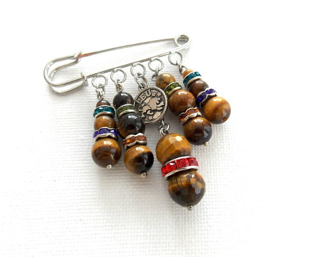 Brosa*Zodia LEU*Talisman Norocos*OchiDeTigru