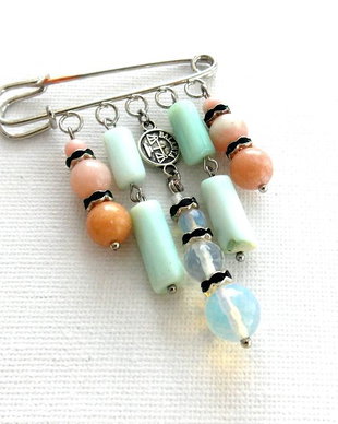 Brosa*Zodia BALANTA*Talisman Norocos*Opal.Opalit