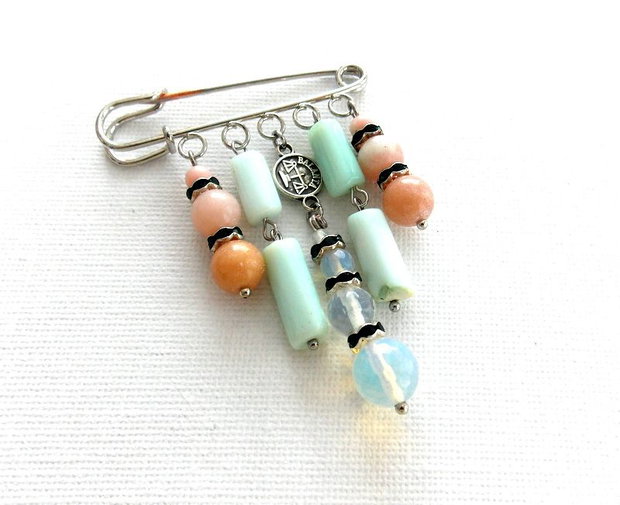 Brosa*Zodia BALANTA*Talisman Norocos*Opal.Opalit