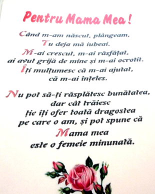 Biletele dedicate PENTRU MAMA MEA !