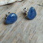 Cercei lacrimi kyanite, argint rodiat