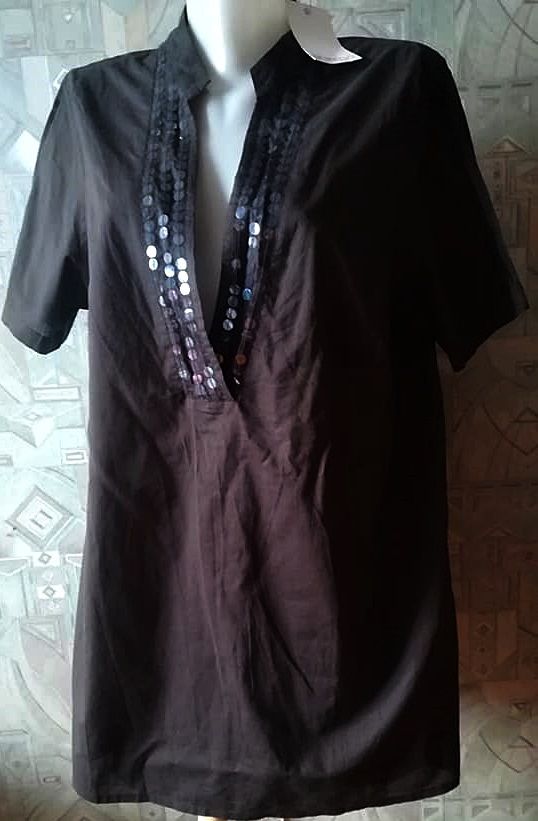 bluza de bumbac maro noua , Sheego ,52