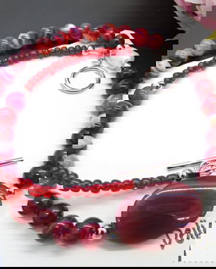 Colier handmade unicat - agate si perla cultura (cod1130)