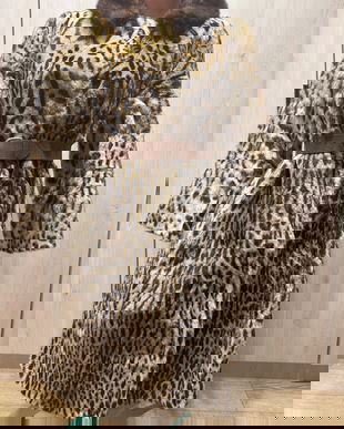 Palton vintage blana ocelot mărime 42