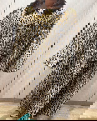 Palton vintage blana ocelot mărime 42