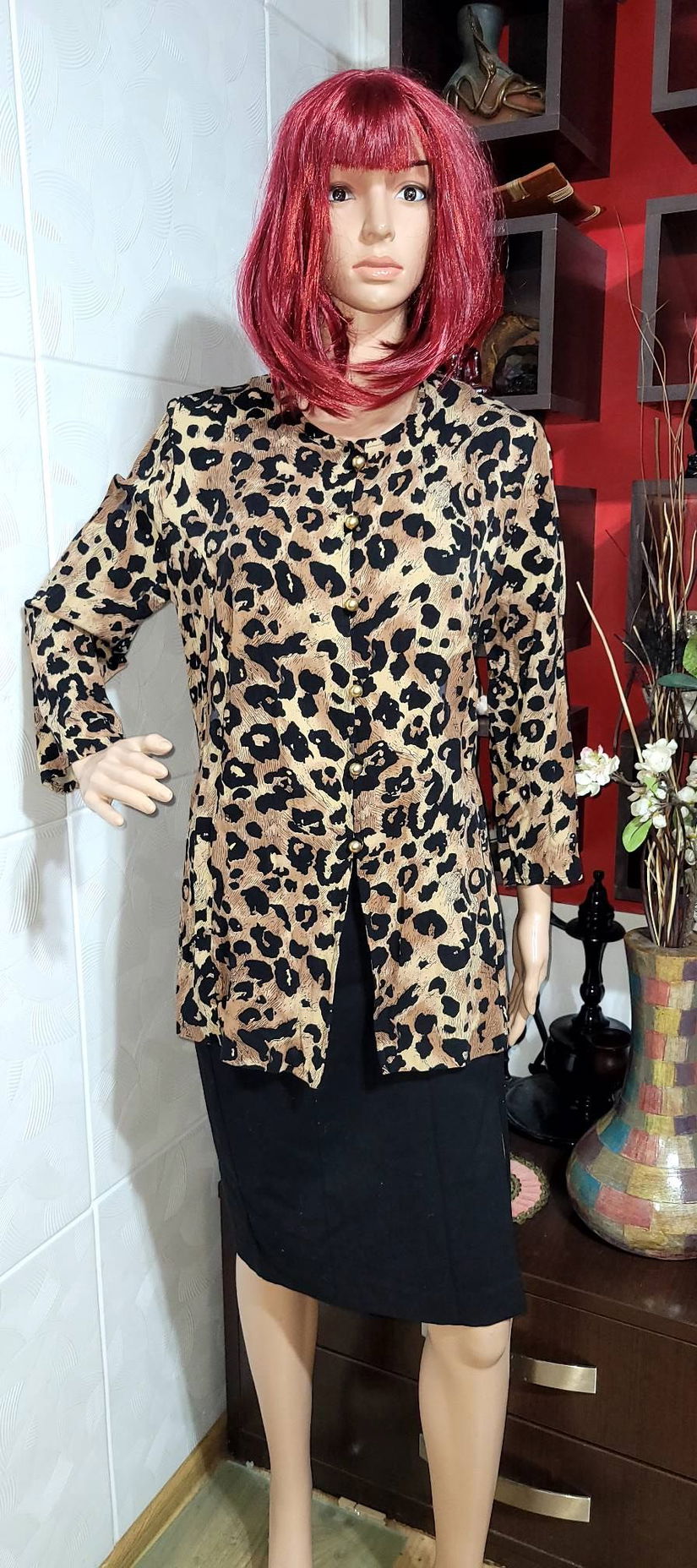 Bluza animal print marime L